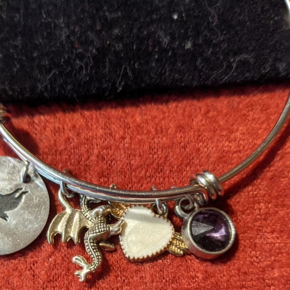 Silver Bangle Bracelet - Picture 2 of 3